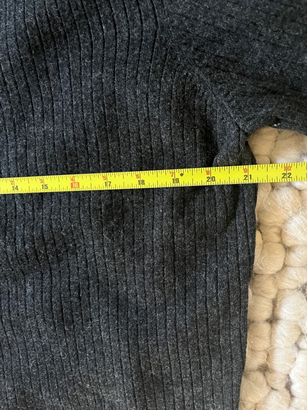 J. Crew Charcoal Ribbed Merino Wool Crewneck Sweater - Picture 5 of 6